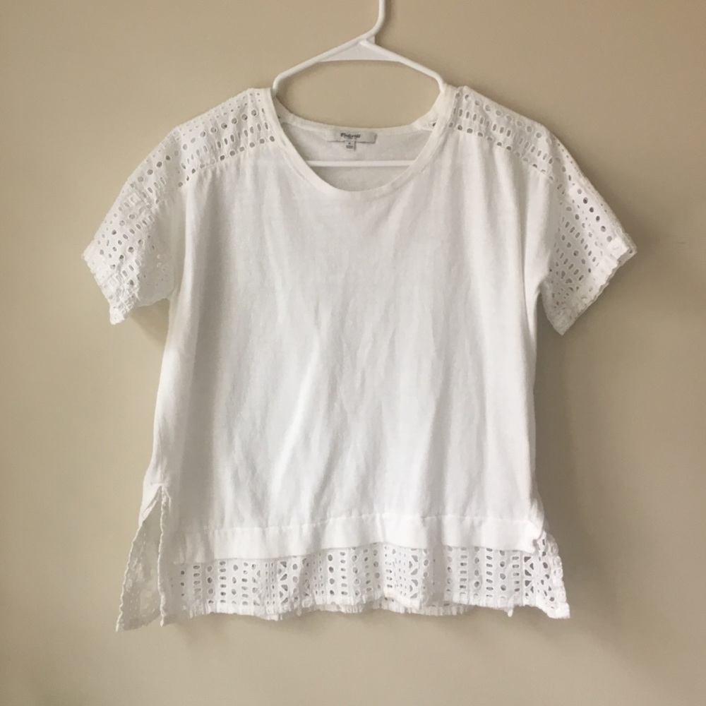 Madewell eyelet tee